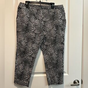 Worthington Black and White Women's Ankle Pants Size 16